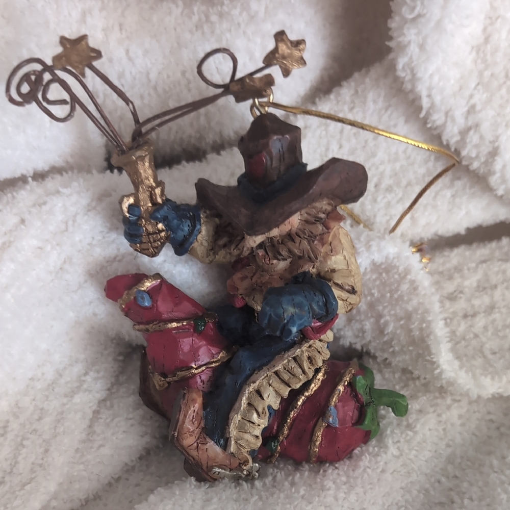 Festive Cowboy Ornament with Stars